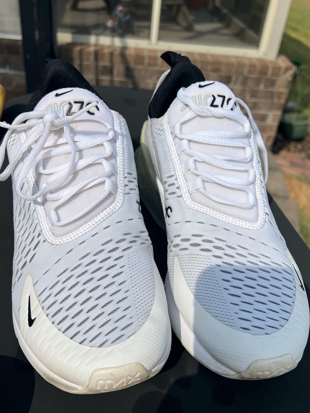Nike Men's White/Black Air Max Slip-On Athletic Sneakers